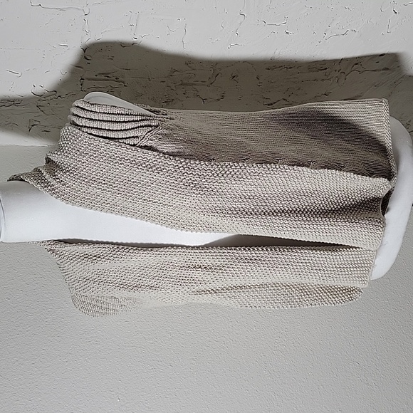 American Rag Sweater Vest M Neutral Textured Knit Sleeveless Boho Cardigan - Picture 3 of 13